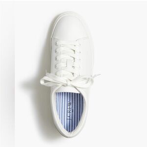 J. Crew Classic White Lace-Up Sneakers